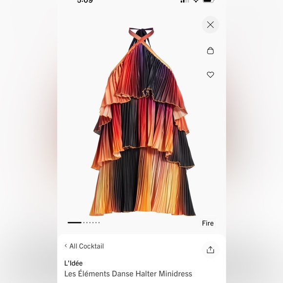 L’Idee Les Elements Danse Halter MiniDress size 4 NWT - Picture 7 of 11